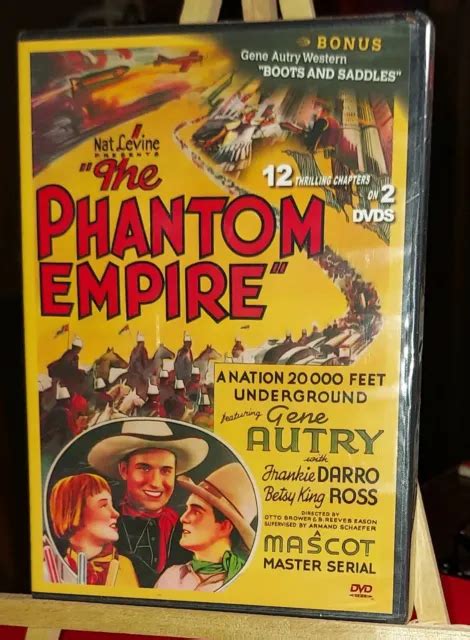 The Phantom Empire Gene Autry 2 Dvd Set New Sci Fi Western Rare 1800
