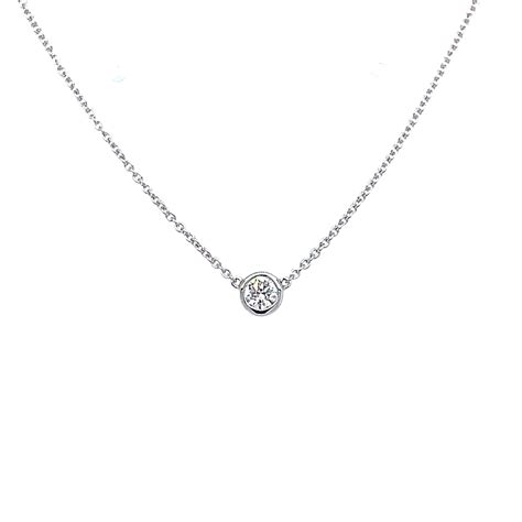 Bezel Set Diamond Necklace Medium Minichiello Jewellers