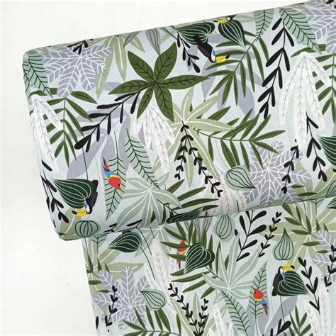 Parrot Fabric Cotton Toucan Fabric By The Yard 100 Cotton Etsy