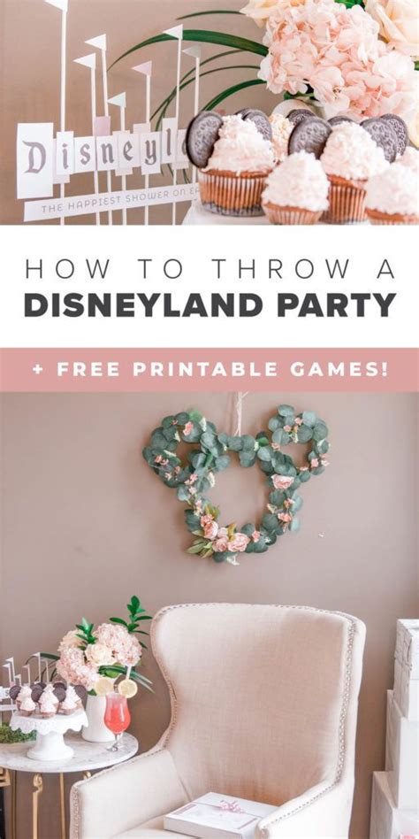 Vintage Disneyland Themed Bridal Shower Printables Disney Themed