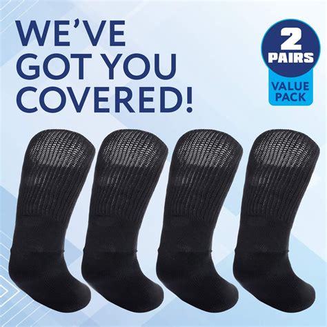 Buy 2 Pairs Of Impresa Extra Width Socks For Lymphedema Bariatric