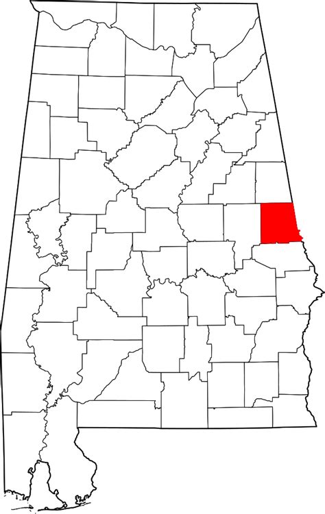 Chambers County Alabama Map Digital Alabamadigital Alabama