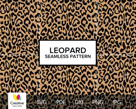 Leopard Skin Seamless Pattern Svg Png Dxf Creative Vector Studio