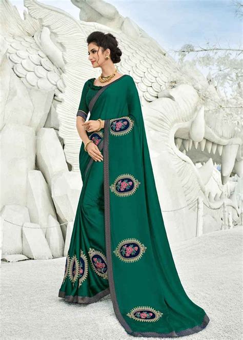 Green Color Two Tone Bright Georgette Saree Gunj Fashion Casual Saree Party Wear Sarees Saree