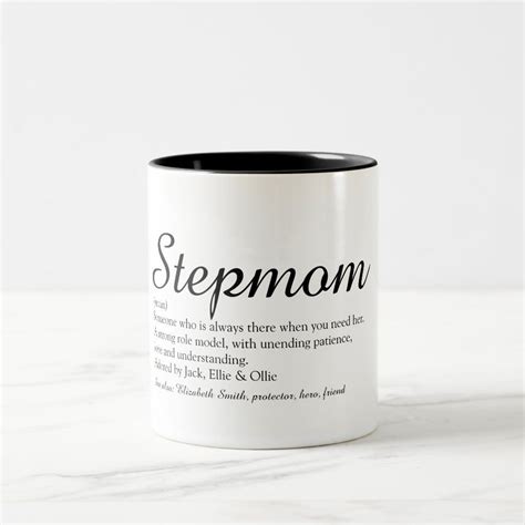Script Best Ever Stepmom Stepmother Definition Two Tone Coffee Mug Zazzle Mugs Step Moms
