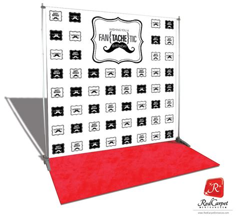 Fantachetic Birthday Backdrop Red Carpet Kit White 8x8 — Red Carpet