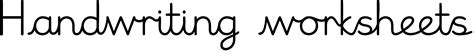As the name suggests, handwritten fonts are fonts that look like they were written by hand, usually with a pen or marker. Letter-join Worksheets
