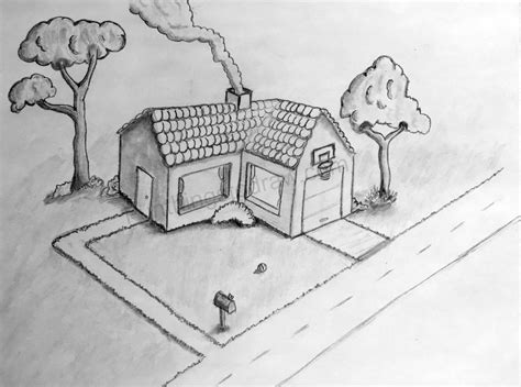 Easy Drawing Ideapencil Drawing House Sketch Drawing Pencil Drawing