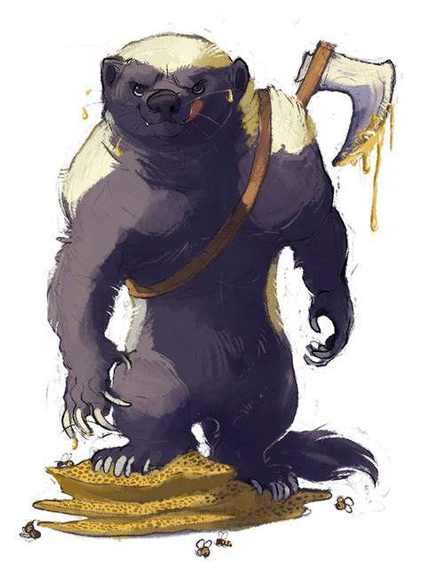 Pin By Alex Bell On My Random Stuff In 2024 Badger Illustration Honey Badger Tattoo Honey Badger