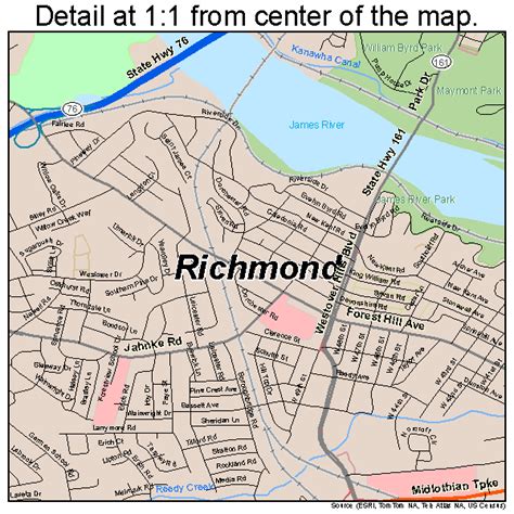 Richmond Virginia Street Map 5167000
