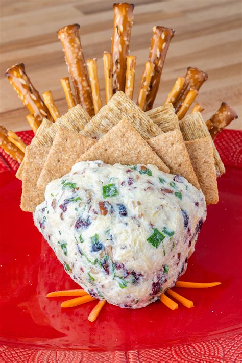 Turkey Cheese Ball Cute Thanksgiving Appetizer Eating Richly