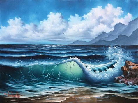 23 Ocean Painting Bob Ross Alikialaster
