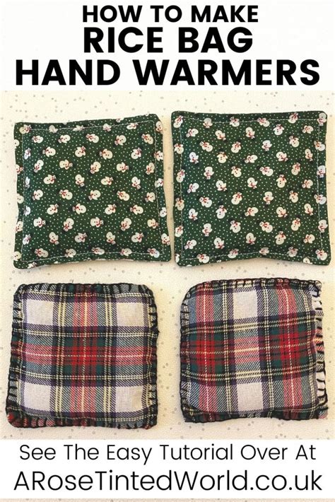 How To Make Hand Warmers Rice Bag Warming Pouches ⋆ A Rose Tinted World