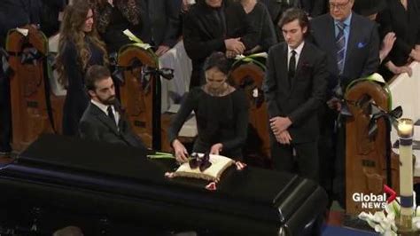 Celine Dion Lays Flowers On Casket Of Husband René Angélil Watch News