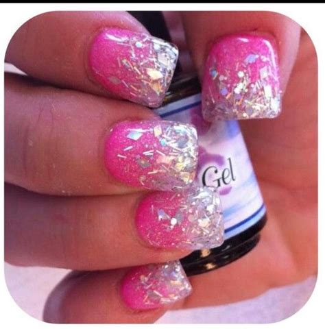 Dark Pink Gel Nails With Glitter Light Pink Nail Polish Isnt Just