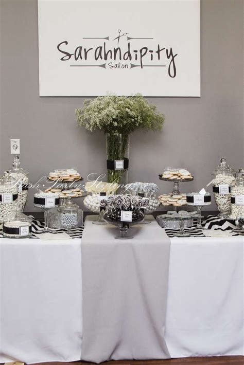 Grey Black White And Chevron Grand Opening Event Party Ideas Photo 1