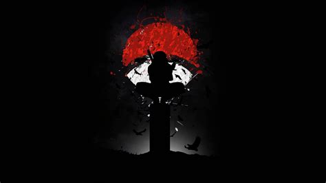 Download Uchiha Clan Logo With Crows Wallpaper Wallpapers Com