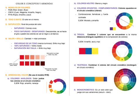 Colores Clase Color Ii Conceptos Y ArmonÍas 1 Modelos De Colores