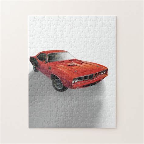 Red American Muscle Car Jigsaw Puzzle