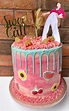 Pink and blue Harry styles fine line cake One Direction Birthday, One ...