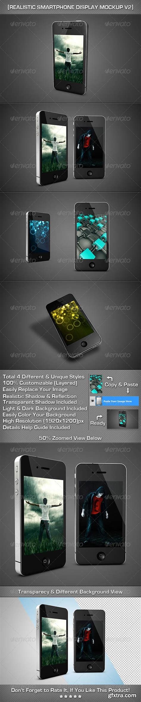 Graphicriver Realistic Smartphone Display Mockup V2 Gfxtra