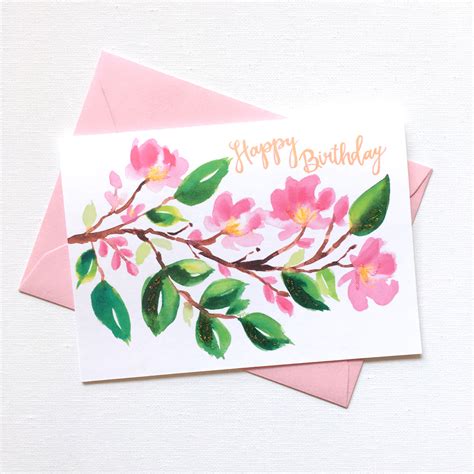 Watercolor Birthday Card Ideas At Paintingvalley Com Explore Collection Of Watercolor Birthday