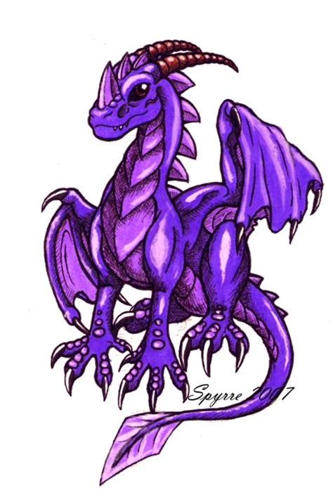 Baby Dragon Purple Western Baby Cute Dragons Dragon Artwork