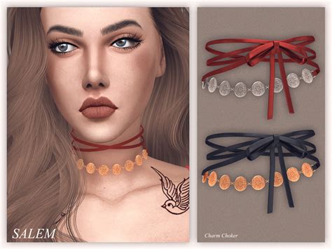 The Quirky World Of Sims 4 Salem2342 Charm Choker Ts4 New Mesh 4