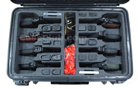 Case Club 8 Pistol Pre Cut Waterproof Case With 2 Silica Gel Canisters