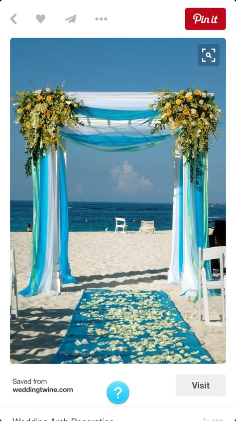 Beach Wedding Aisles Blue Beach Wedding Wedding Wire Summer Wedding