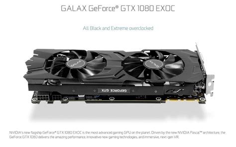 Galax Geforce Gtx 1080 Exoc 80nsj6dhl4ec 8gb Gddr5x 256 Bit Pci E 30