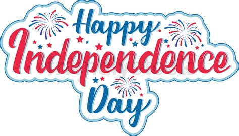 When is & how many days until independence day (usa) in 2021? Happy Independence Day Sign Cartoon Vector Clipart ...