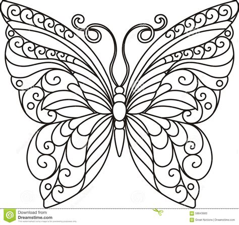 Outline Drawing Of A Butterfly At Getdrawings Free Download
