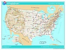 Detailed geographic map of the USA. The USA detailed geographic map ...