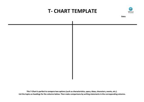 Free T Chart Example Blank Templates At