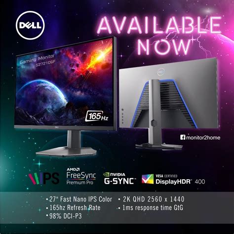 พร้อมส่ง Dell Gaming Monitor S2721dgf 27 Fast Nano Ips Color 2k Qhd