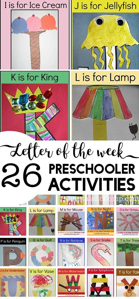 Letter Of The Week Crafts For Preschoolers Alphabet Crafts Preschool
