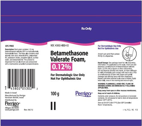 Betamethasone Valerate Foam Fda Prescribing Information Side Effects