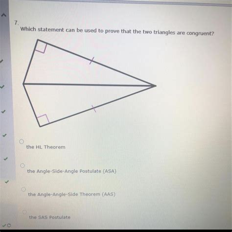 Two triangles are congruent if one of them can be made to superpose on the other so as to cover it exactly. Which statement can be used to prove that the two ...