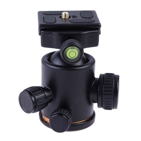 Aluminum Tripod Ball Head Ballhead With Quick Release Plate Black In