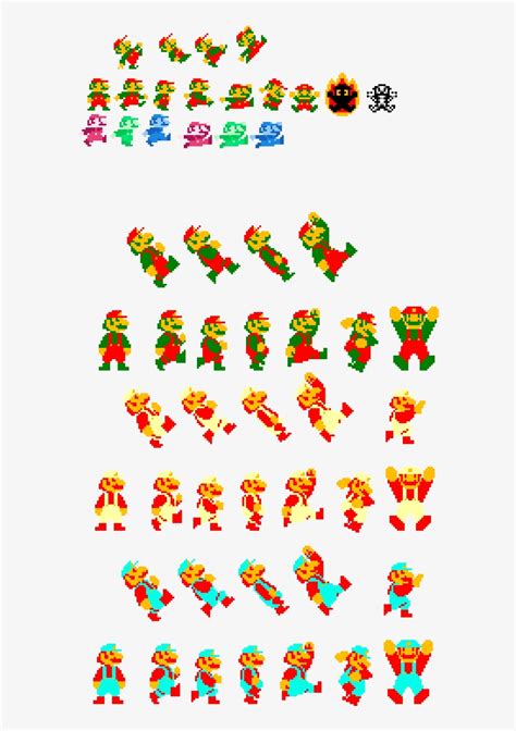 Super Mario Bros Sprite Grid