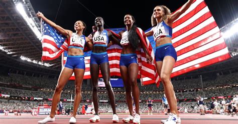 the us women s track team wins a 7th consecutive gold in the olympic 4x400m relay chronicle