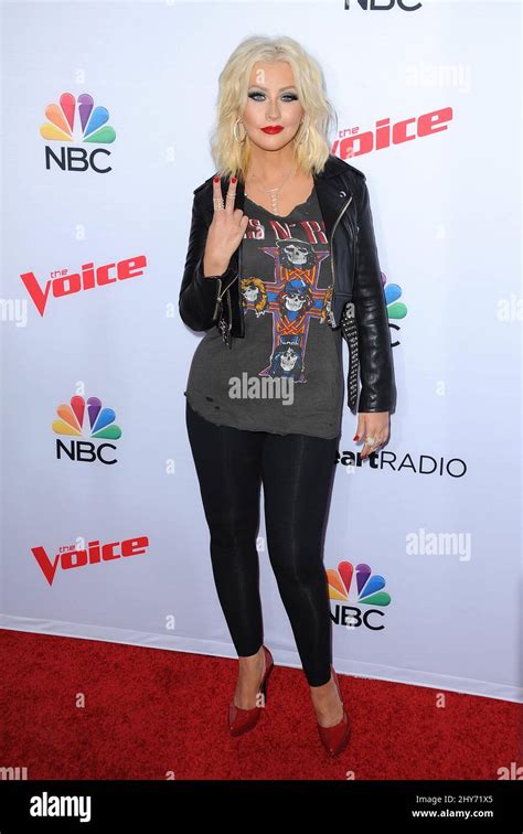 Christina Aguilera Attending The Voice Season 8 Red Carpet Event Held