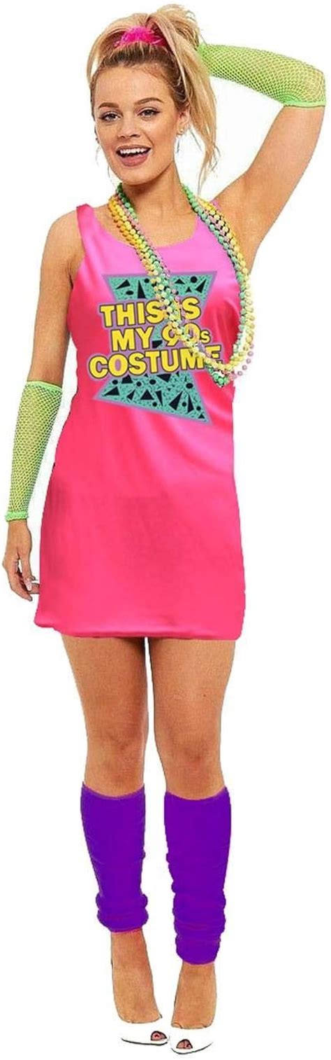 Women This Is My 90s Costume Fancy Dress Hen Night Pop Star Retro Top