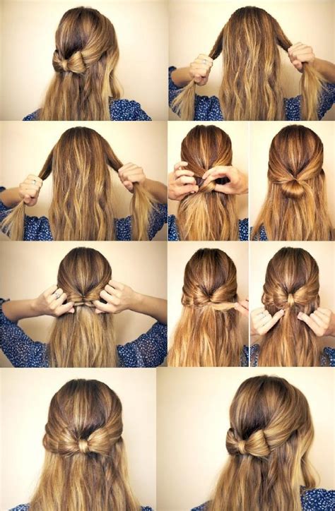 This hairstyle looks best with long dresses. Stylish Hair Bow Tutorials and Ideas - Pretty Designs