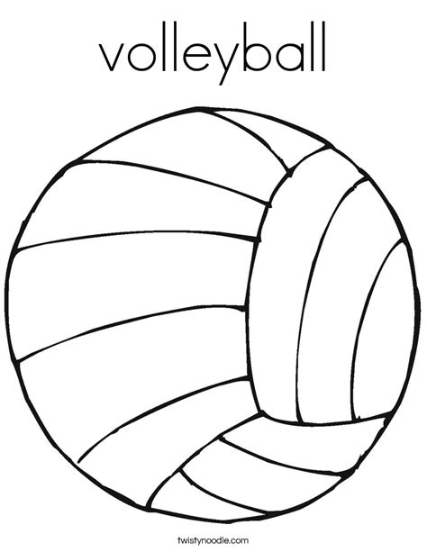 Volleyball Coloring Page Printable Coloring Book Sheet Online