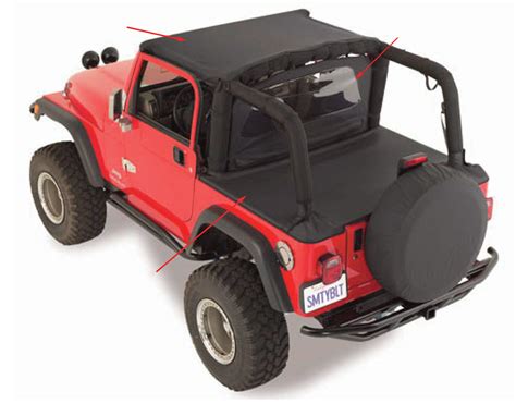Smittybilt Tonneau Cover For 97 06 Jeep Wrangler Tj With Factory Soft