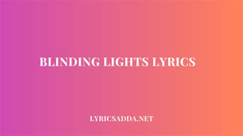 Blinding Lights Lyrics