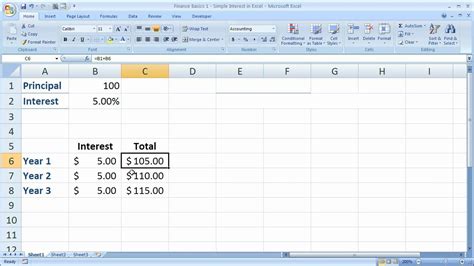 Finance Basics 1 - Simple Interest in Excel - YouTube