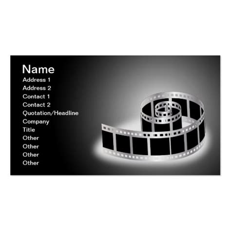 Film Strip Double Sided Standard Business Cards Pack Of 100 Zazzle